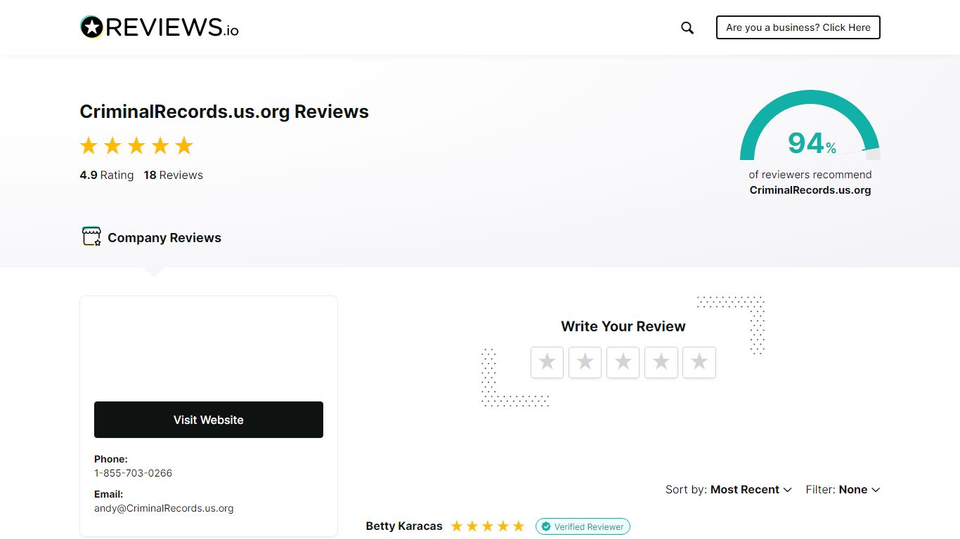 CriminalRecords.us.org Reviews